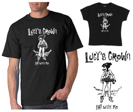 T-Shirt – Lucy’s Crown ‘Fall With Me’ on Black or White